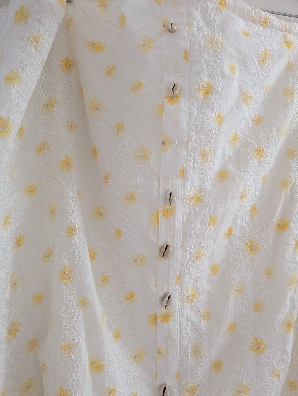 Forever 21 Daisy Eyelet Cottagecore Beachy Skirt XXL 2XL Cotton - Picture 4 of 5
